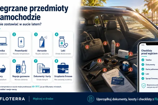Przegrzane przedmioty w samochodzie: czego nie zostawiać w aucie latem?