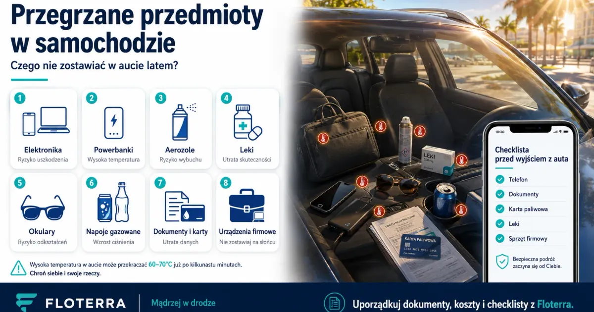 Przegrzane przedmioty w samochodzie: czego nie zostawiać w aucie latem?