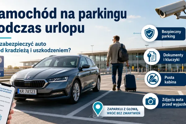 Samochód zostawiony na parkingu podczas urlopu: jak zabezpieczyć auto przed kradzieżą i uszkodzeniem?