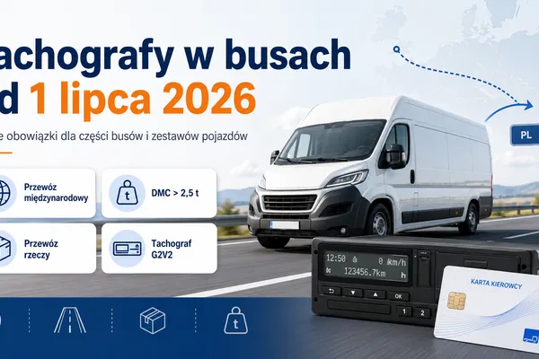 Tachografy w busach od 1 lipca 2026: nowe obowiązki w transporcie międzynarodowym