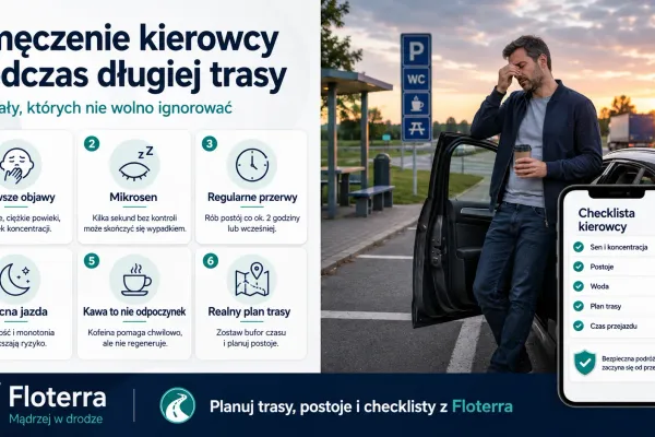 Zmęczenie kierowcy podczas długiej trasy: sygnały, których nie wolno ignorować
